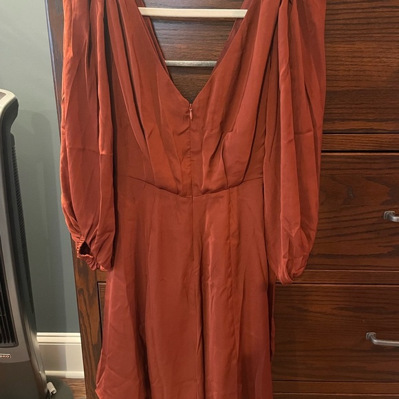 NWT Banana Republic blouson mini dress - burnt caramel - Picture 7 of 9